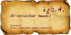 Östreicher Amadil névjegykártya